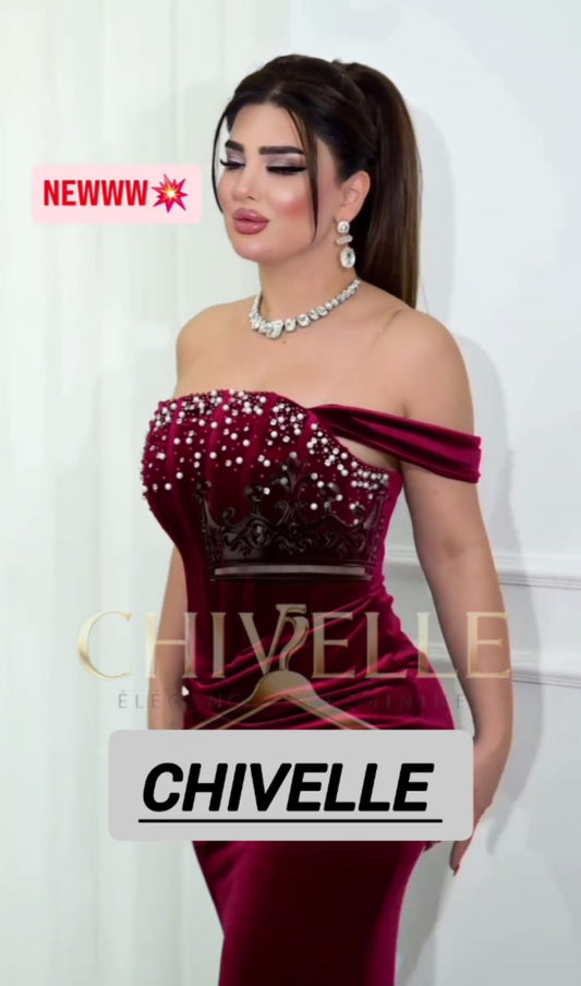 ✨🔥فستان سهرة فاخر من القاطيفة – أناقة ملكية تليق بمناسباتك الخاصة👑