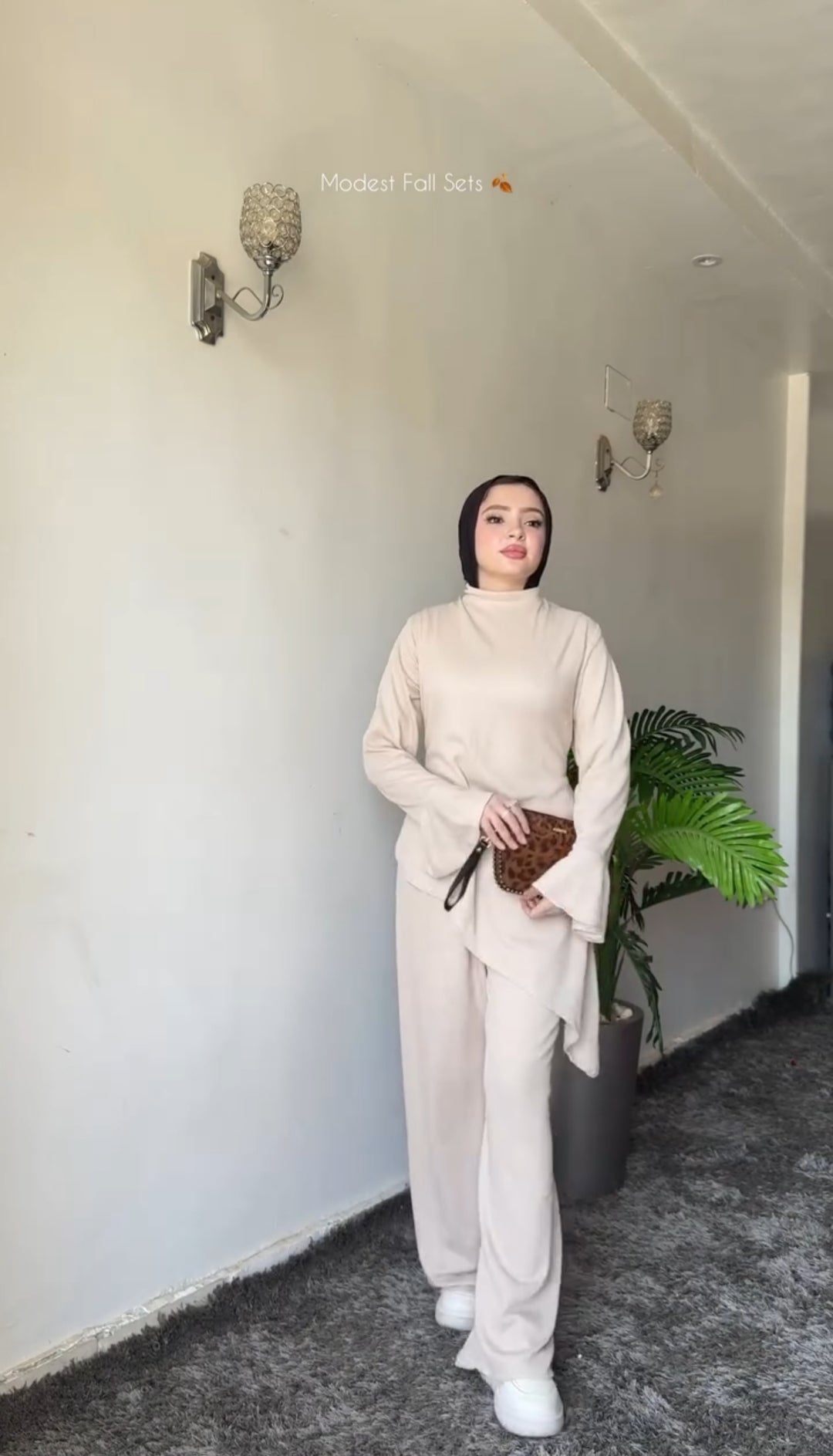 ✨ طقم نسائي خريفي  شتائي راقي بخامة دافئة وجودة فاخرة Nouvelle collection 2025👑