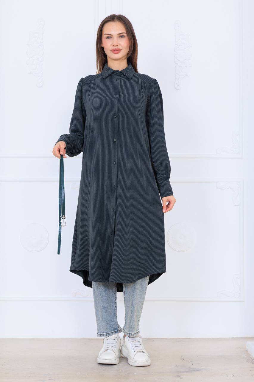 Robe Élégante –فستان خريفي محتشم من قماش راقي – تصميم عصري وأنيق للمحجبات 🍂